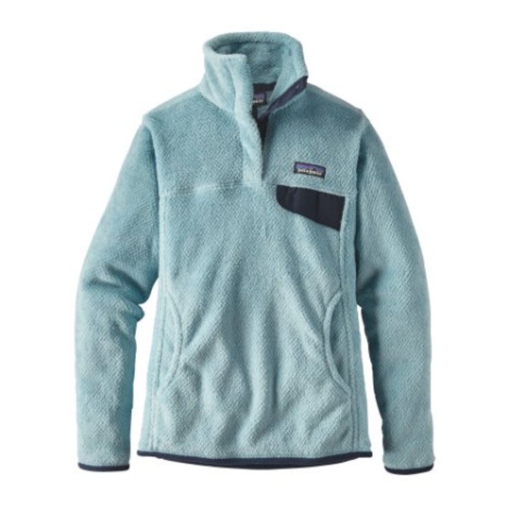 Patagonia Women's Small Blue ReSnap Snap T Fleece Long Sleeve Pocketed Pullover